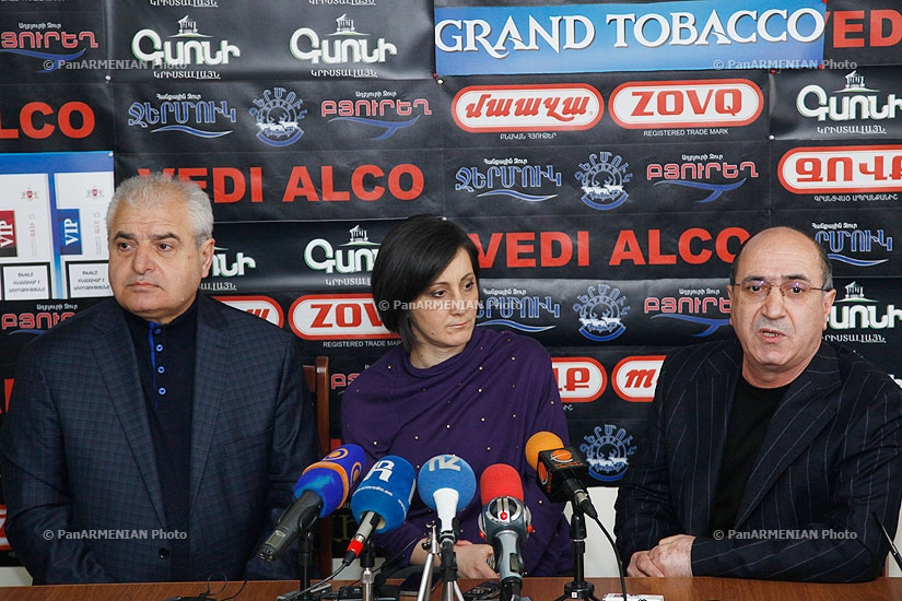 Press conference of the leader of National security party Garnik Isagulyan and member of the Supreme Council Azat Arshakyan