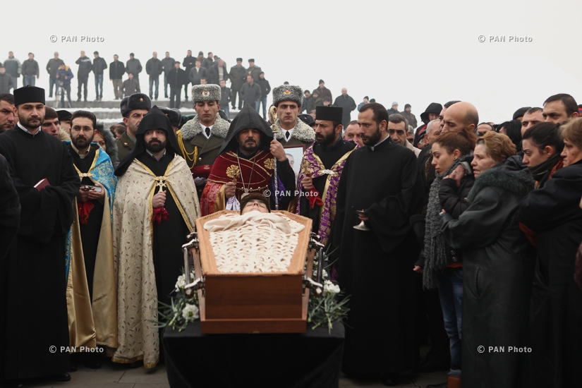 Funeral of Sergeant Armen Hovhannisyan, killed in Azerbaijani attack