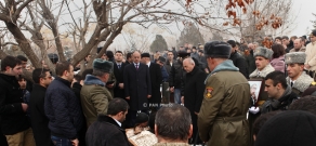 Похороны младшего сержанта Армена Ованнисяна, погибшего  в результате диверсионного акта азербайджанских ВС