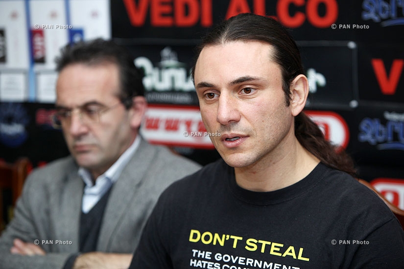 Press conference of Vrezh Zatikyan, Artur Sakunts and Edvard Zorikyan