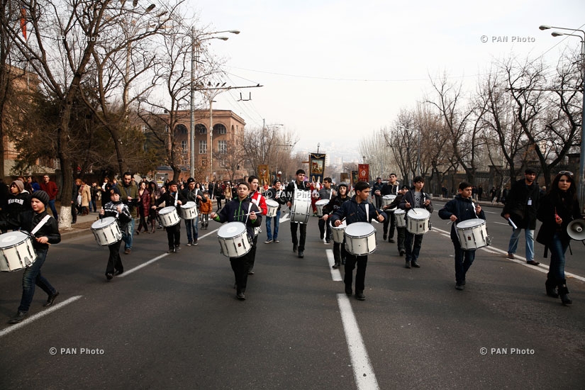March to Lovers Park on occasion of St. Sarkis day