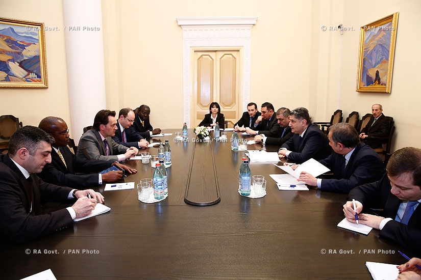 RA Govt.: Prime minister Tigran Sargsyan receives  a delegation led by World Bank Executive Director Frank Heemskerk