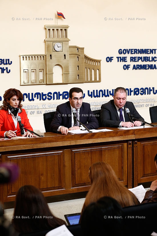 RA Govt.: Press conference of RA deputy ministers of economy Garegin Melkonyan and Tigran Harutyunyan