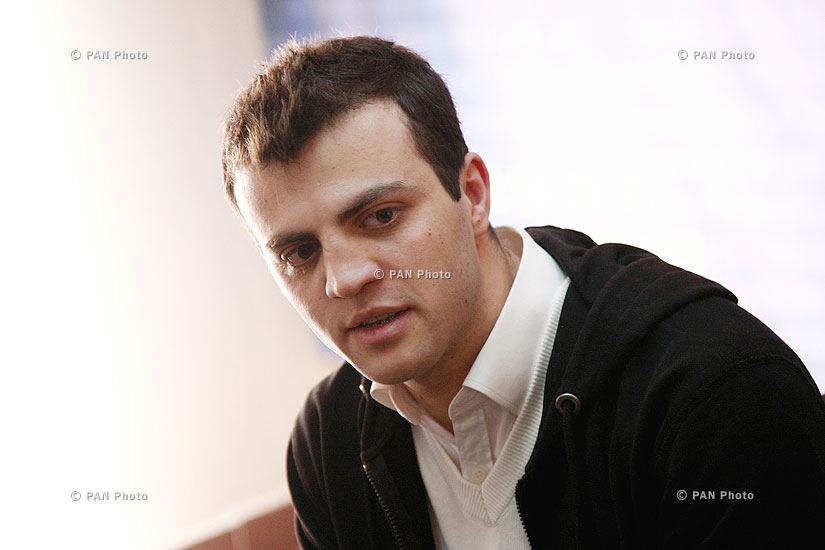 Press conference of monuments specialist Samvel Karapetyan, director Tiran Karapetyan and 3D modeler Pargev Frankyan