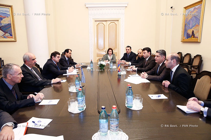 ՀՀ կառավարություն. Վարչապետ Տիգրան Սարգսյանն ընդունել է Հունաստանի խորհրդարանի նախագահ Վանգելիս Մեյմարակիսին