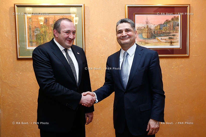 RA Govt.: Prime minister Tigran Sargsyan had a working dinner with Georgian president Giorgi Margvelashvili