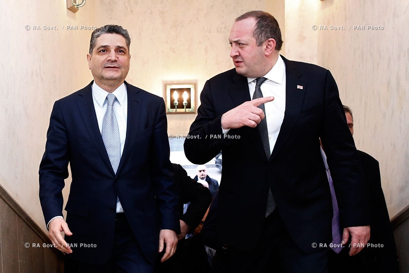 RA Govt.: Prime minister Tigran Sargsyan had a working dinner with Georgian president Giorgi Margvelashvili