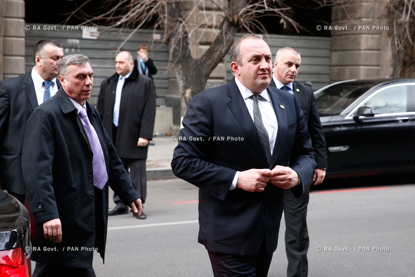 RA Govt.: Prime minister Tigran Sargsyan had a working dinner with Georgian president Giorgi Margvelashvili