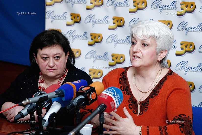 Press conference of head of the Guild of Armenian Guides Lia Bakhshinyan and chairman of Union of Industrialists and Entrepreneurs Inga Sargyan