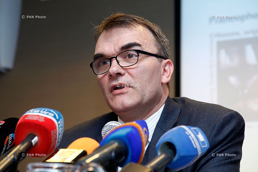Press conference of Swiss Ambassador to Armenia Lukas Gasser