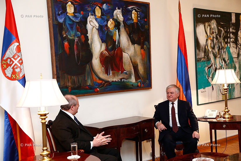 Министр иностранных дел РА Эдвард Налбандян принял министра иностранных дел Республики Сербия Ивана Мркича