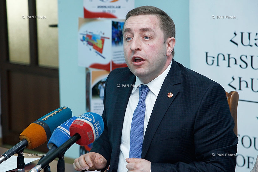 Press conference of Karen Avagyan, coordinator of the Board of Trustees of Youth Foundation