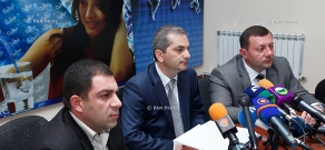 Press conference of Aram Sahakyan, Karapet Ohanyan and Artak Malkhasyan