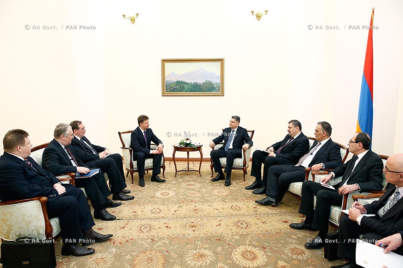 RA Govt.: Prime minister Tigran Sargsyan receives Russian Minister of Transport Maksim Sokolov 