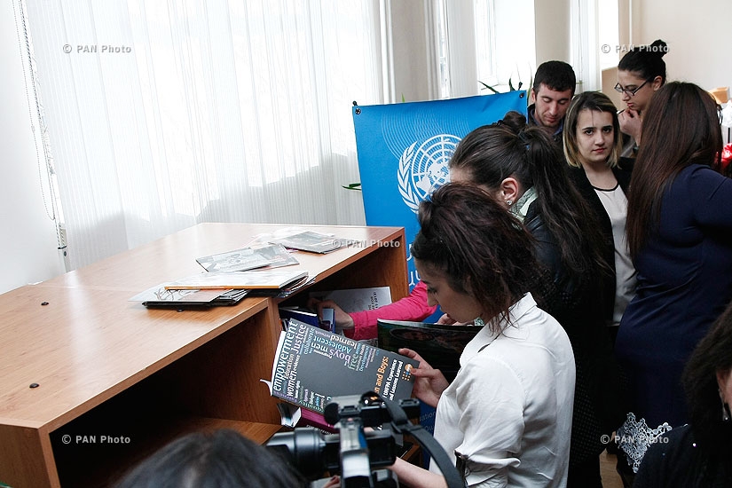 Открытие уголка ООН в библиотеке Армянской государственной академии управления