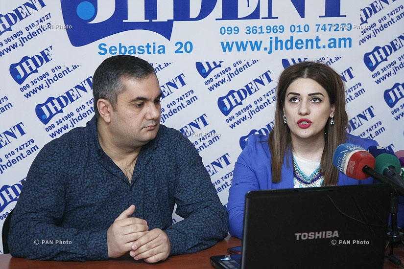 Пресс-конференция членов Армянского представительства Gallup International Association Арама Навасардяна и Гаяне Даджунц