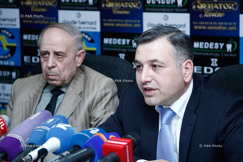 Press conference of  lawyer  Nikolay Baghdasaryan  and Achilles Drivers Rights Protection Center NGO President Eduard Hovhannisyan