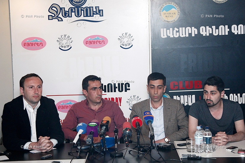 Press conference of I Am Against Initiative members David Manukyan, Grigor Petrosyan, Arsen Baghdasaryan and Sevak Tsaturyan