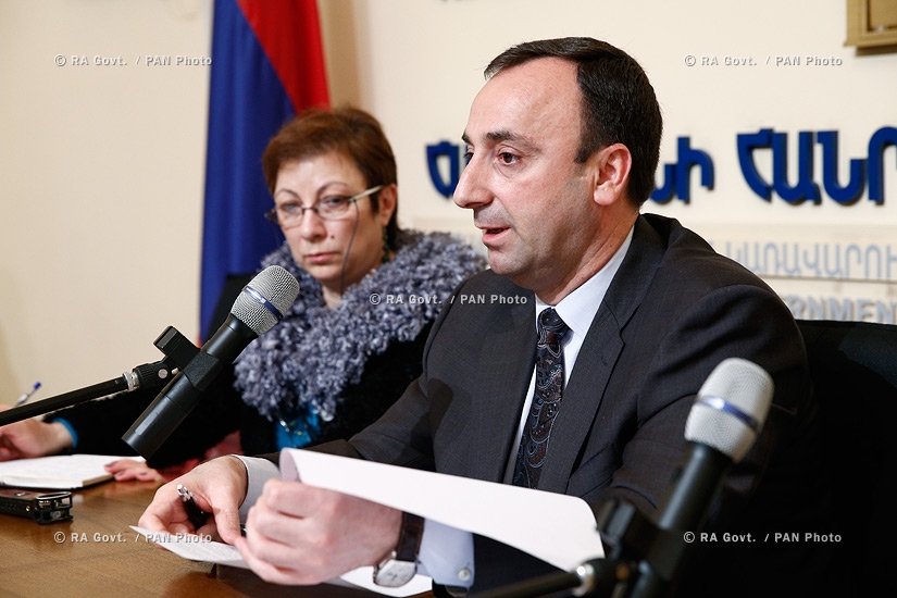 RA Govt.: Press conference of Armenian Justice Minister Hrayr Tovmasyan 