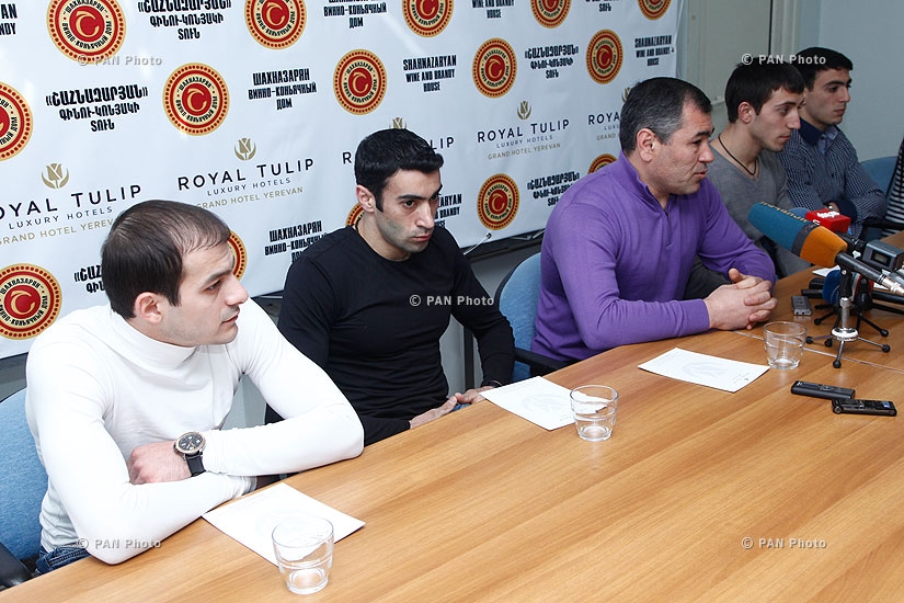 Press conference of Armenian artistic gymnastics team head coach Hakob Serobyan and the gymnasts