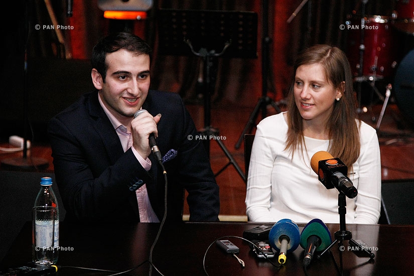 Press conference of famous guitarist Zhora Sargsyan and Austrian flutist Sarah Urena