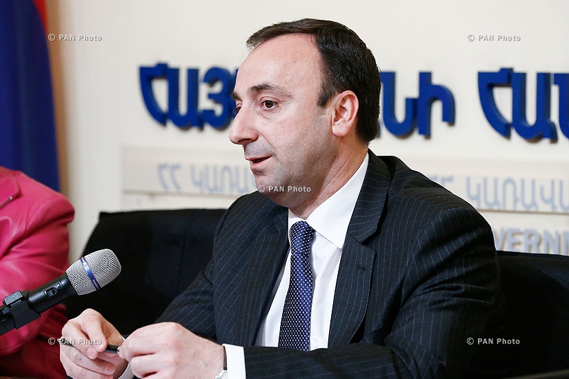 Пресс-конференция министра юстиции Армении Грайра Товмасяна