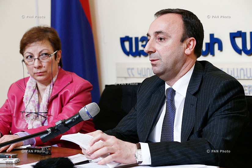Press conference of Armenian Justice Minister Hrayr Tovmasyan