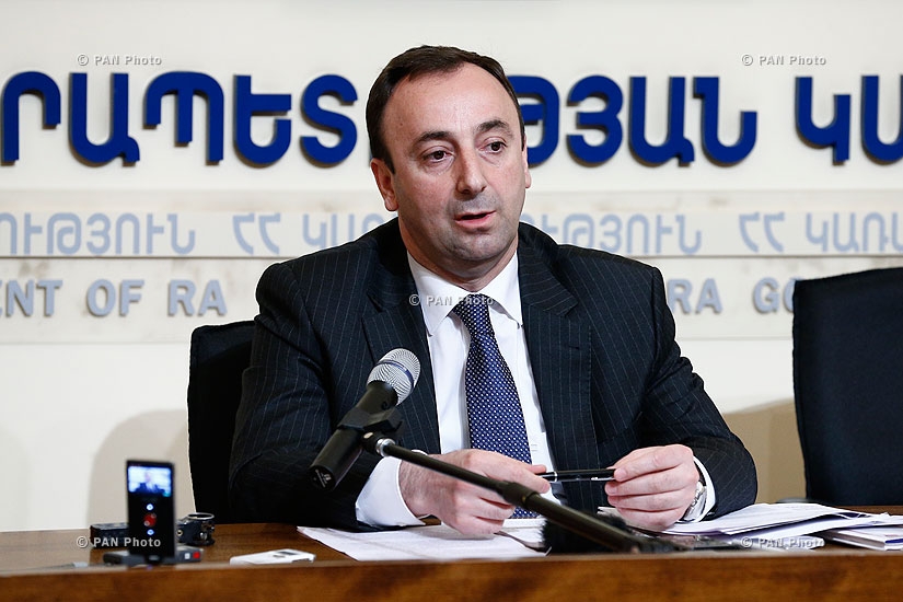 Пресс-конференция министра юстиции Армении Грайра Товмасяна