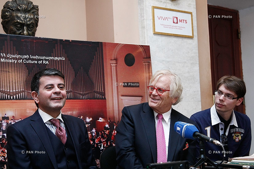Пресс-конференция Государственного филармонического оркестра Армении и Юстуса Франца