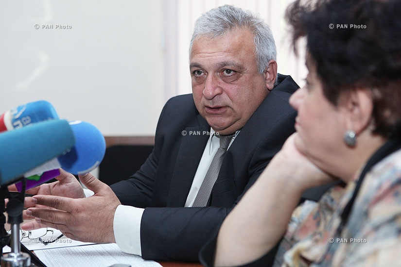 Press conference of “Sevan-Hrazdan jrar” director Samvel Hovhannisyan and ecologist Karine Hovhannisyan