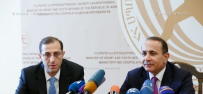 RA Govt.: Prime minister Hovik Abrahamyan introduces newly appointed Minister of  Sport and Youth Affairs Gabriel Ghazaryan