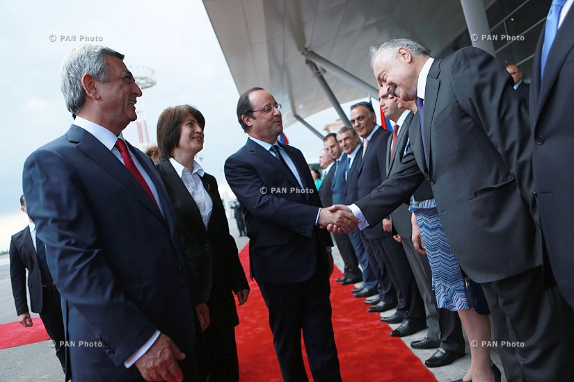 Ֆրանսիայի նախագահ Ֆրանսուա Օլանդի ժամանումը Երևան