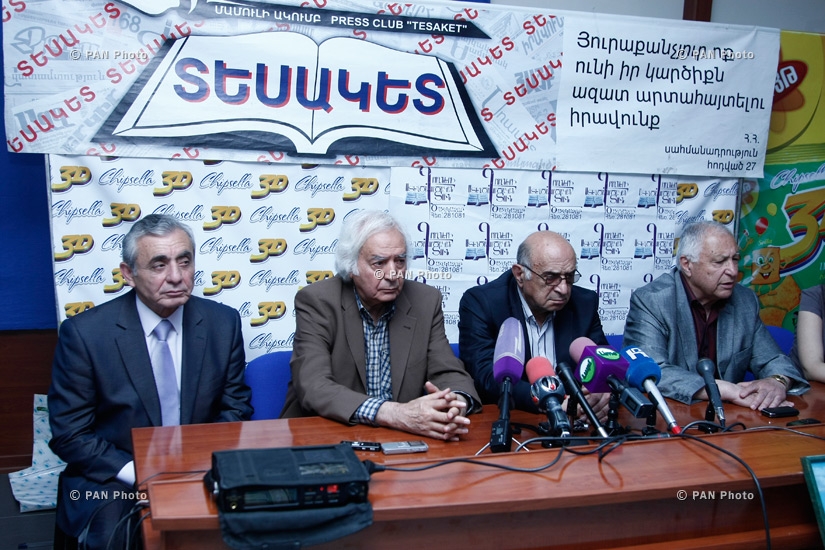 Press conference of Tigran Arzumanyan, Ashot Alexanyan, Aram Satyan and Henrik Edoyan