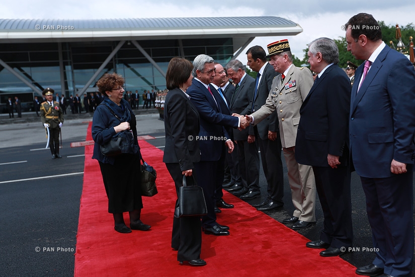 Ֆրանսիայի նախագահ Ֆրանսուա Օլանդի ճանապարհման պաշտոնական արարողությունը
