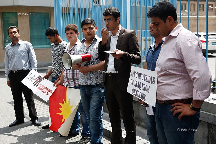 Yezidis of Armenia protest in front of  UN office in Armenia