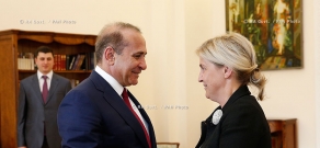 RA Govt.: PM Hovik Abrahamyan receives the newly appointed ambassador of Latvia to Armenia Elita Gavele