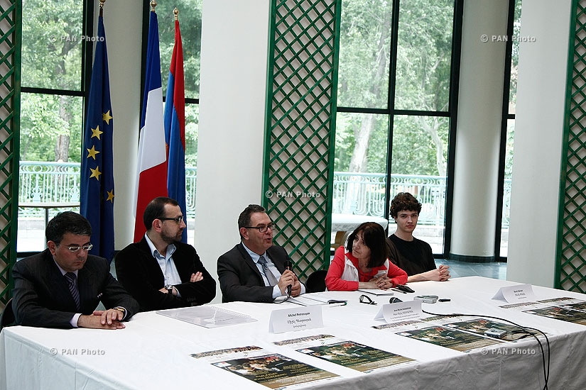 Press conference of composer Michel Petrossian, pianist Remi geniet and Advisor on culture Issues at French Embassy Mr. Jean-Michel Kasbarian