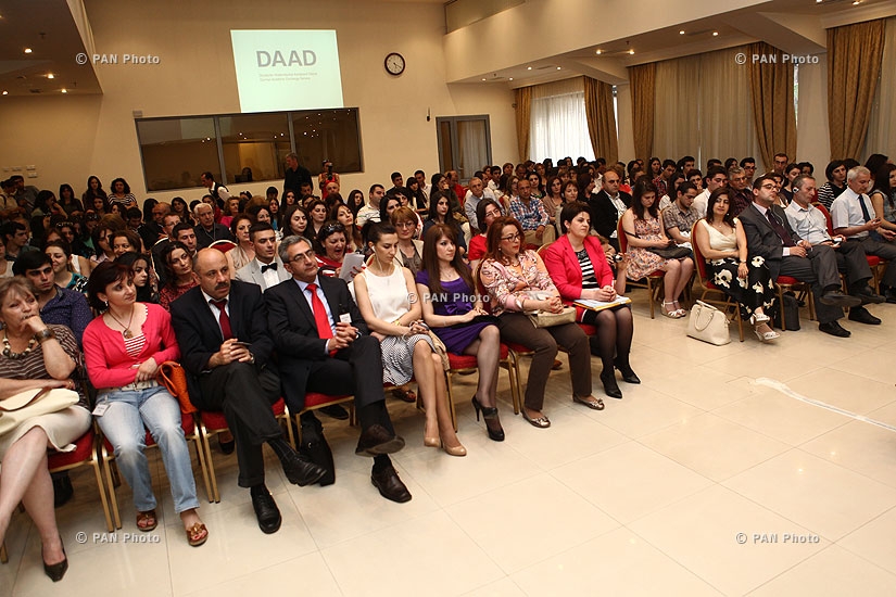  Deputy Head of Mission of the German Embassy Nadia Lichtenberger awards DAAD scholarship winners with certificates