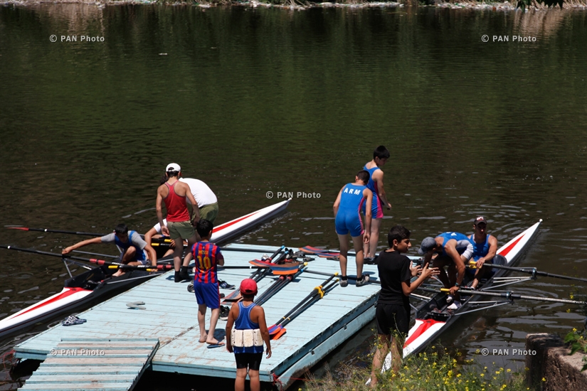 Armenian Canoe and rowing tournament in Yerevan Lake