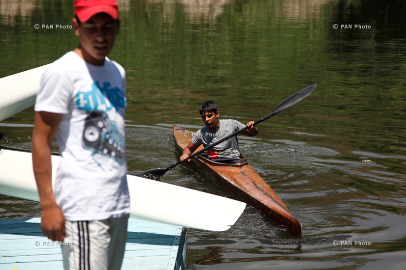 Armenian Canoe and rowing tournament in Yerevan Lake
