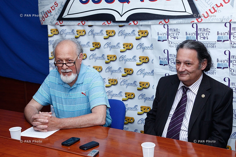 Press conference of pulmonologist Andranik Voskanyan and sociologist Aharon Adibekyan