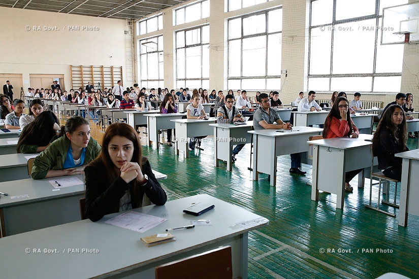Правительство РА: В Армении стартовали единые госэкзамены
