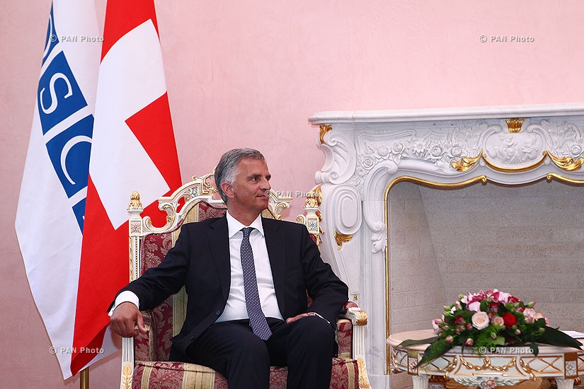 Նախագահ Սերժ Սարգսյանը ընդունել է Շվեյցարիայի նախագահ, ԵԱՀԿ գործող նախագահ Դիդիե Բուրկհալտերին