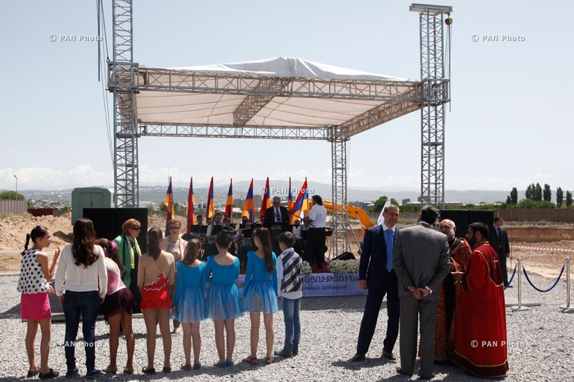 Президент Армении Серж Саркисян принял участие в церемонии закладки новой школы фигурного катания