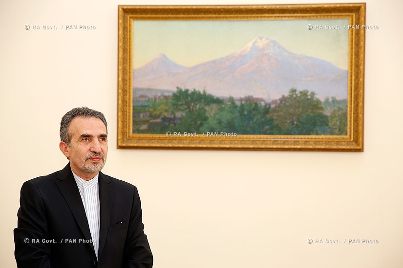 RA Govt.: Prime minister Hovik Abrahamyan receives Iranian ambassador to Armenia Mohammad Reisi 