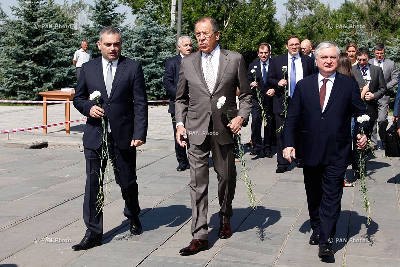  Russian Foreign Minister Sergey Lavrov visits Tsitsernakaberd Memorial