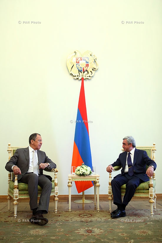Президент Армении Серж Саркисян принял Министра иностранных дел России Сергея Лаврова