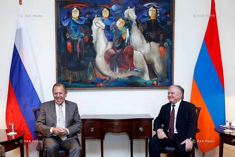 Министр иностранных дел Армении Эдвард Налбандян принял Министра иностранных дел России Сергея Лаврова