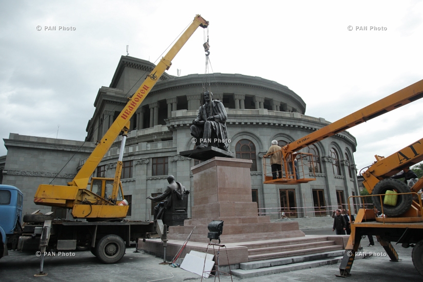 The monuments to Hovhannes Tumanyan and Alexander Spendiaryan were re-inaugurated in Liberty Square 