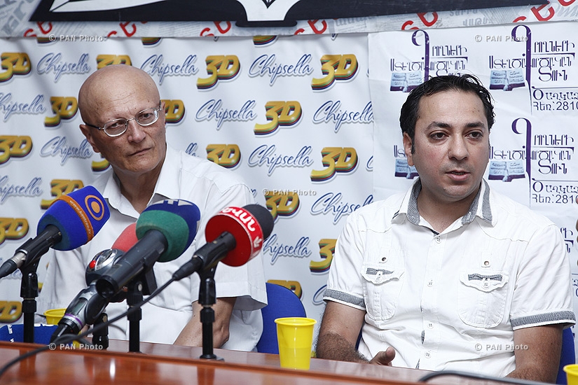 Press conference of monuments specialist Samvel Karapetyan and orientalist Raffi Kortoshian